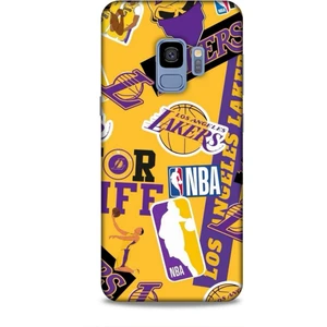 Samsung Galaxy S9 Kılıf Basketbolcular 11 Sarı Mor Los Angeles 4K Baskılı Kılıf