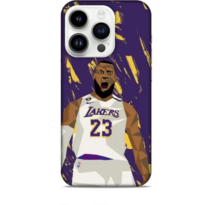 Apple iPhone 14 Pro Kılıf Basketbolcular 18 Lebron James Nba Parlak Kılıf