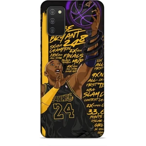 Samsung Galaxy A03S Kılıf Basketbolcular 7 Kobe 24 Siyah Sarı Desenli Kılıf