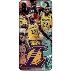 Samsung Galaxy A20S Kılıf Basketbolcular 17 Lebron 23 Lakers Yumuşak Kılıf