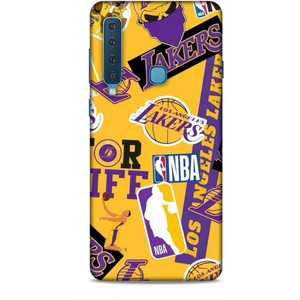 Samsung Galaxy A9 2018 Kılıf Basketbolcular 11 Sarı Mor Los Angeles 4K Baskılı Kılıf