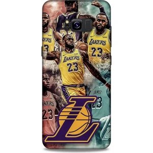 Samsung Galaxy S8 Plus Kılıf Basketbolcular 17 Lebron 23 Lakers Yumuşak Kılıf