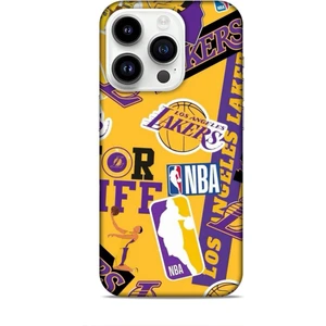 Apple iPhone 14 Pro Kılıf Basketbolcular 11 Sarı Mor Los Angeles 4K Baskılı Kılıf