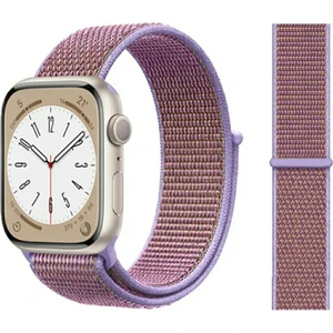 Apple Watch 42 mm / 44MM / 45MM/ 49 mm /se/ultra ile Uyumlu) Cırtlı Bant Kordon Bordo Mavi