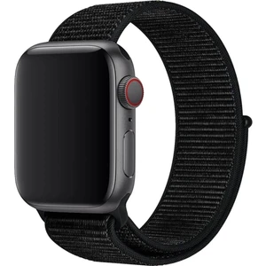 Apple Watch 42 mm / 44MM / 45MM/ 49 mm (Seriler /se/ultra ile Uyumlu) Cırtlı Bant Kordon Siyah