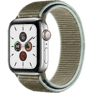 Apple Watch 42 mm / 44MM / 45MM/ 49 mm (Seriler /se/ultra ile Uyumlu) Cırtlı Bant Kordon Koyu Yeşil
