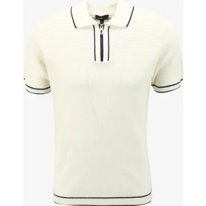 Polo Yaka Basic Jakarlı Kırık Beyaz Erkek Kazak F4SM-KZK 0708