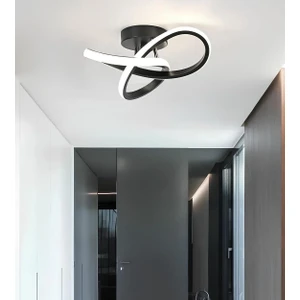 Modern Tavana Sıfır LED Avize Boomerang Ledli Avize Siyah
