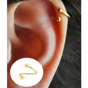 By Dilek Çetin Accessory By Dilek Çetin Acessorry Cerrahi Çelik Spiral Model Iki Ucu Toplu Piercing