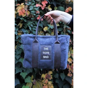 Cirphi Collection Gri The Tote Bag Peluş Kolon Askılı Omuz ve El Çantası