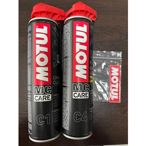 Zincir Bakım Seti C1 Zincir Temizleyici+C4 Zincir Yağı. Orjinal Motul Sticker Hediyedir. Aynı Gün Kargo.