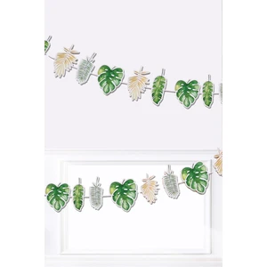 Safari Tema Doğum Günü Safari Yapraklar Banner Kalın Kart Uzun Banner