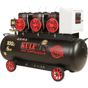 Premium 100 Litre Sessiz Yağsız Hava Kompresörü 6 Hp (Italyan Tasarım)
