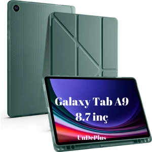 Samsung Galaxy Tab A9 8.7inç Kılıf Kalem Bölmeli Trifolding Case X110 X115 X117