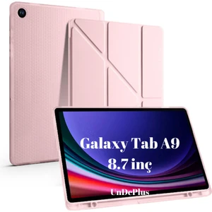 Samsung Galaxy Tab A9 8.7inç X110 X113 X115 X117 Kılıf Kalem Bölmeli Trifolding Case