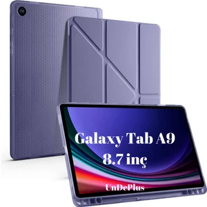 Samsung Galaxy Tab A9 8.7inç X110 X113 X115 X117 Kılıf Kalem Bölmeli Trifolding Case