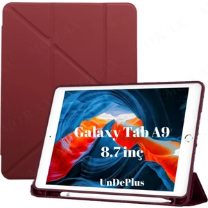 Samsung Galaxy Tab A9 8.7inç Kılıf Kalem Bölmeli Trifolding Case X110 X115 X117