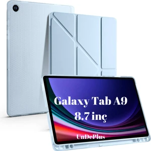 Samsung Galaxy Tab A9 8.7inç X110 X113 X115 X117 Kılıf Kalem Bölmeli Trifolding Case
