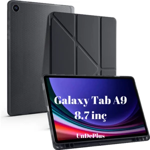 Samsung Galaxy Tab A9 8.7inç X110 X113 X115 X117 Kılıf Kalem Bölmeli Trifolding Case