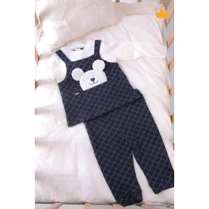 Babyhola Ayıcık Figürlü Erkek Kız Bebek Uzun Kollu Body Pantolon 2'li Alt Üst Takım 13569