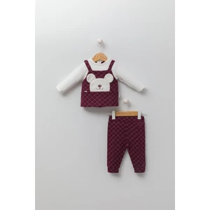 Babyhola Ayıcık Figürlü Erkek Kız Bebek Uzun Kollu Body Pantolon 2'li Alt Üst Takım 13569