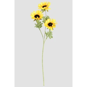 Yapay Çiçek Deposu Yapay 3lü Ayçiçeği Dalı 60 cm