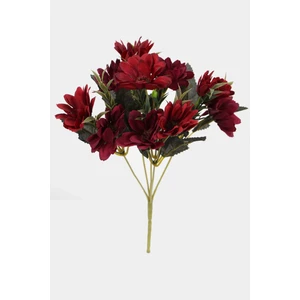 Yapay Çiçek Deposu Yapay 10LU Iri Papatya Demeti 30 cm Bordo-Kırmızı