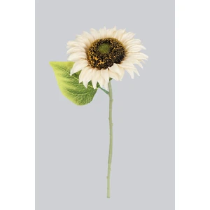 Yapay Çiçek Deposu Yapay Ayçiçeği Dalı 33 cm Krem