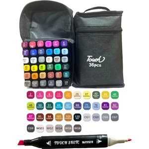 Touch Sketc Çift Taraflı Marker Kalem Seti 36’lı Çanta Siyah Model