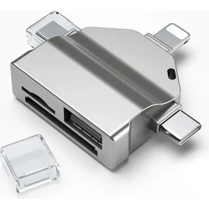 FXN-04SD Lightning - Type-C - Micro To USB 3.0 Sd Micro Sd Bellek Okuyucu Adaptör