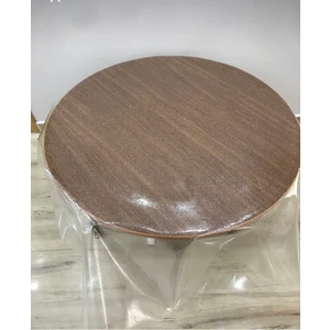 Yüksel Halı Mefruşat Şeffaf Simli Yuvarlak Masa Örtüsü 140 cm Çapında