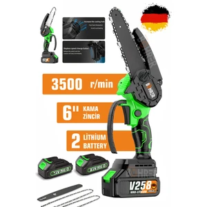 V258 Akülü Testere,green Iki Pilli Akülü Zincirli Testere,ağaç Budama Için 6 Inç El Tipi Akülü Testere