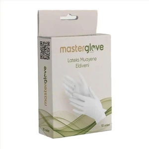 Master Glove Lateks Pudralı Muayene Eldiveni 10 Lu Paket