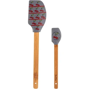 Gri Desenli 2 Li Silikon Spatula Seti