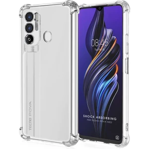 Caseart Tecno Pova Neo Kapak Kamera Korumalı Airbag Antishock Köşe Korumalı Şeffaf Silikon Kılıf