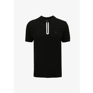 Düz Siyah Erkek Polo T-Shirt F4SM-TST 0747