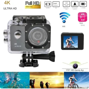 Profesyonel Çok Fonksiyonlu Ultra 4K 1080P Eylem Wifi Kamera Dv Spor Kamera Mini Akıllı Su Altı Kamera Su Geçirmez