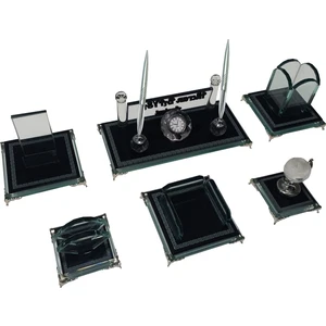 Sentez Masa Üstü İsimlik Elegans Motifli Lüks Kristal Masa Üstü Isimlik Ofis Masa Seti