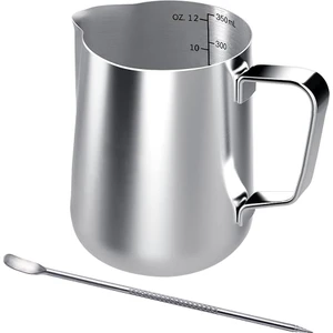 Sant Kuee Süt Köpürtme Sürahisi 350ML Süt Sürahisi Paslanmaz Çelik Süt Sürahisi Kahve Makinesi Için Köpürtme Sürahisi Süt Sürahisi (Yurt Dışından)