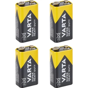 9V Super Heavy Duty Çinko Karbon Pil 4 Adet