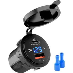 Sant Kuee 18W Hızlı Şarj 3.0 USB Araç Şarj Cihazı 48W Tip-C Pd Araba, Tekne, Karavan, Motosiklet Için Hızlı Şarj Priz Adaptörü (Yurt Dışından)
