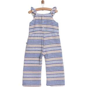 Babyz Çizgili Brode Patiksiz Tulum Kız Bebek