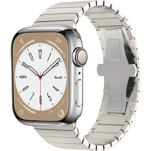 Bilişim Aksesuar Apple Watch Ultra/ultra 2 Uyumlu Kordon 41MM 40MM 38MM Metal Fine Steel Kordon Apple Watch Serisi 9 8 7 6 5 4 3 2 1 Se Titanyum Paslanmaz Kordon Yıldız Işığı