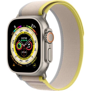 Bilişim Aksesuar  Apple Watch Uyumlu 38MM 1/2/3/4/5/6/se/7/8/ultra Trail Kordon Sarı Bej