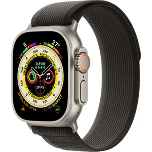 Bilişim Aksesuar  Apple Watch Uyumlu 38MM 1/2/3/4/5/6/se/7/8/ultra Trail Kordon Siyah Gri
