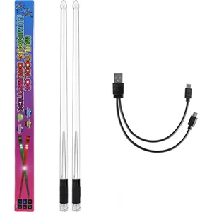 LED Işık Yayan Bagetler 15 Renk Gradyan USB Şarj Edilebilir + Sahne Performansı Için Anahtar Elektronik Bagetler (Yurt Dışından)