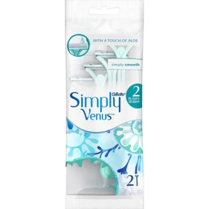 Venüs Simply Kadın Tıraş Bıçağı Hassas Ciltler İçin 2'li Kullan-At Seti