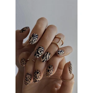 Animal Desenler Leopar Zebra Nail Art Süsü-Tırnak Dövmesi