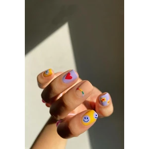Gülen Yüzler Espirili Smiley nail Art Süsü- Tırnak Çıkartmaları- Tırnak Dövmesi