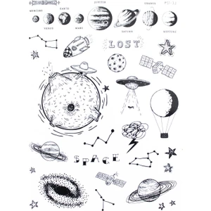 Flash Tattoos Gezegenler Geçici Dövme